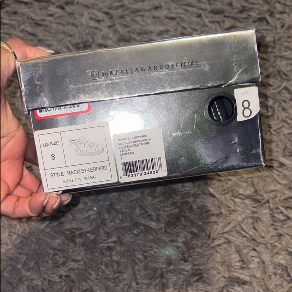 Leopard Print Sandals with Black Ties - Picture 8 of 8